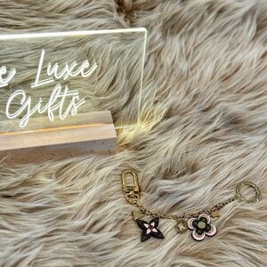 Louis Vuitton flowers chain bag charm
